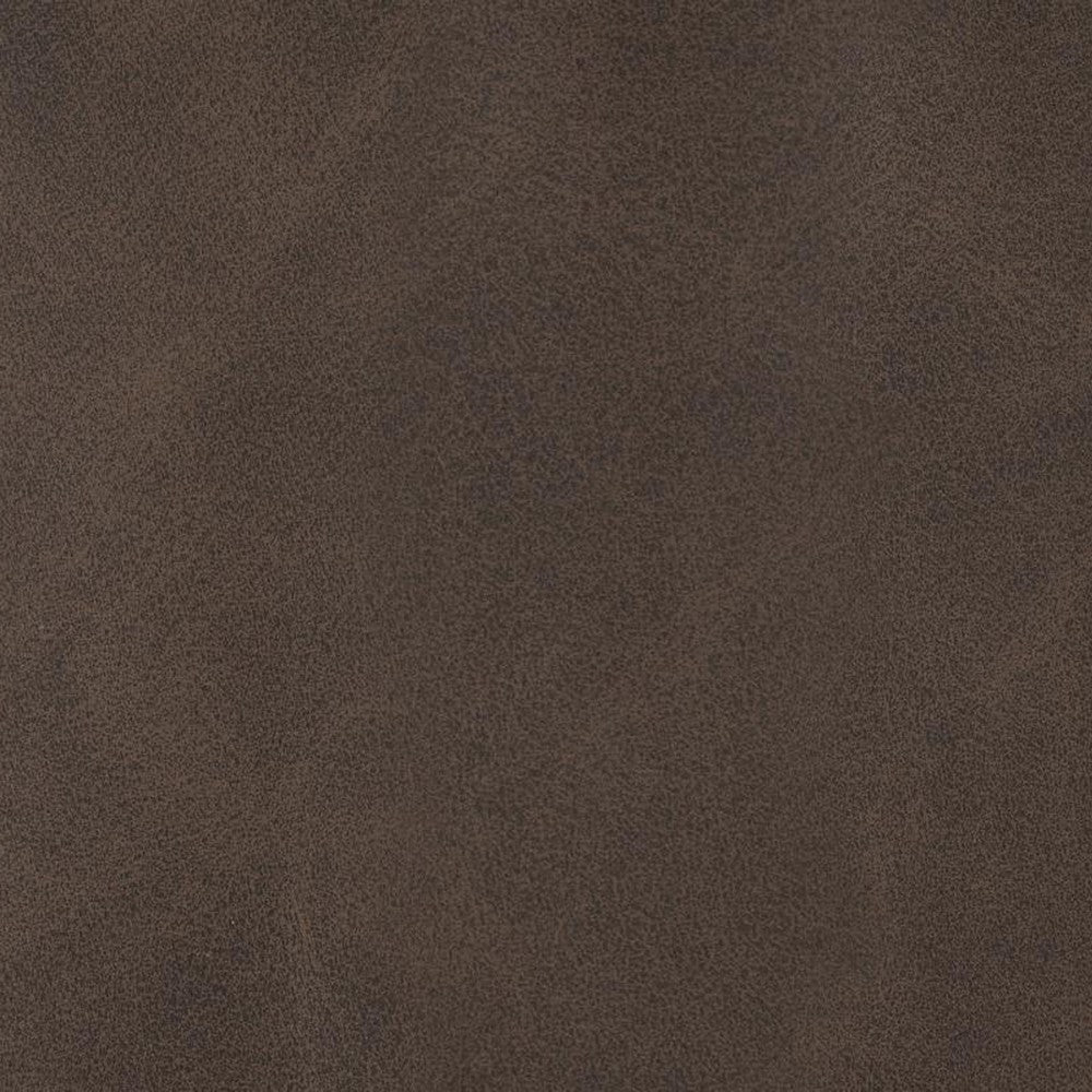 Levy Armchair with Black Metal Base, Wood, Dark Brown Faux Leather -BM331254