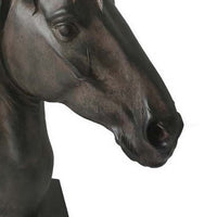 Genny Tabletop Horse Head Sculpture, Bronze Resin Statuette, 19 Inch -BM331338