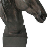 Genny Tabletop Horse Head Sculpture, Brown Resin Statuette, 19 Inch -BM331339