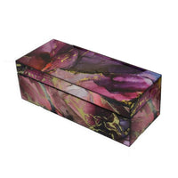 Dory Decorative Box Set of 2, Pink Gold Faux Agate Stone Accent Glass -BM331376