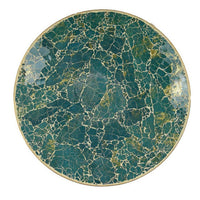 Qwin Decorative Wall Platter, 24 Inch Glass Mosaic Pattern in Green -BM331484