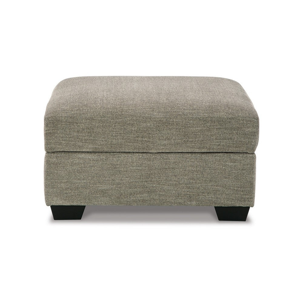 Croi Ottoman, 36 Inch, Hidden Storage with Cup Holders, Taupe Gray -BM331705