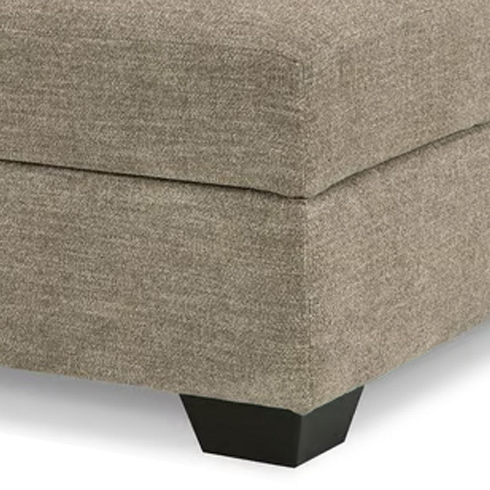 Croi Ottoman, 36 Inch, Hidden Storage with Cup Holders, Taupe Gray -BM331705