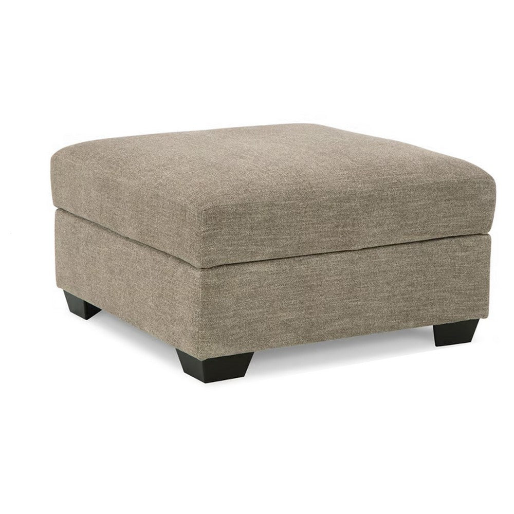 Croi Ottoman, 36 Inch, Hidden Storage with Cup Holders, Taupe Gray -BM331705