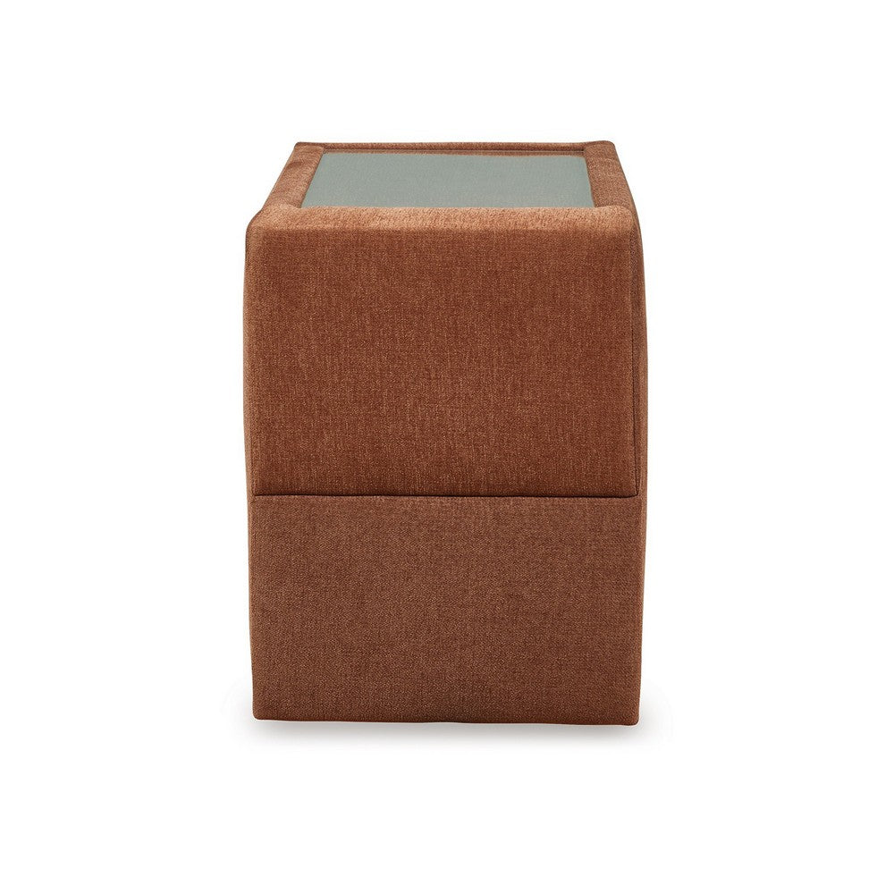 Meso Modular Console Side Table with Storage, Orange Nuvella, 37 Inch -BM332264