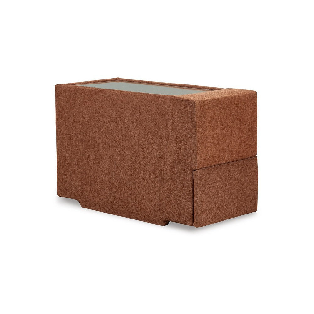 Meso Modular Console Side Table with Storage, Orange Nuvella, 37 Inch -BM332264