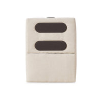 Meso Modular Console Side Table, Audio System, Ivory Nuvella, 37 Inch -BM332267