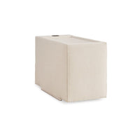 Meso Modular Console Side Table, Audio System, Ivory Nuvella, 37 Inch -BM332267