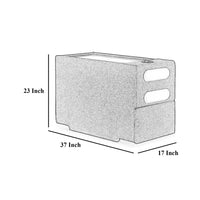 Meso Modular Console Side Table, Audio System, Ivory Nuvella, 37 Inch -BM332267