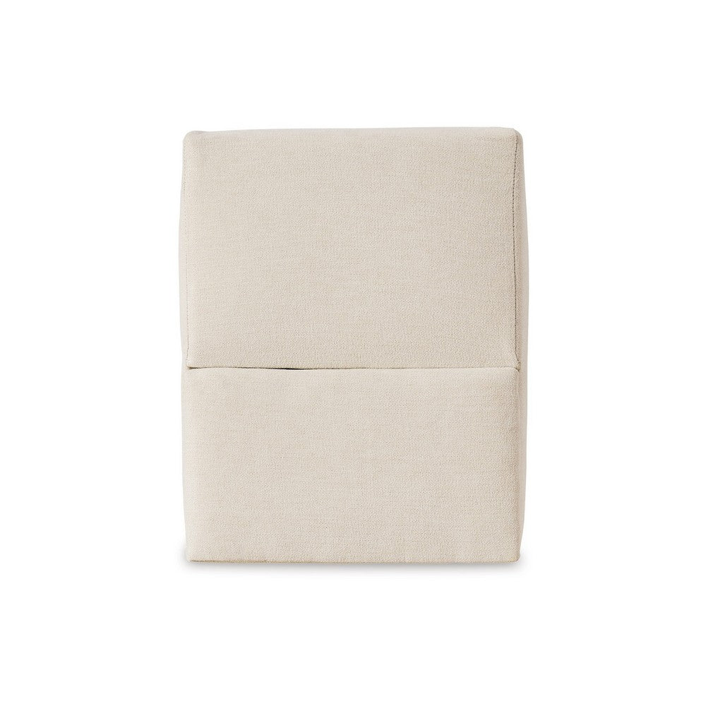 Meso Modular Console Side Table, Storage, Oyster Ivory Nuvella,37 Inch -BM332268