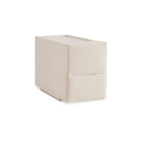 Meso Modular Console Side Table, Storage, Oyster Ivory Nuvella,37 Inch -BM332268