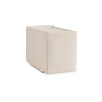 Meso Modular Console Side Table, Storage, Oyster Ivory Nuvella,37 Inch -BM332268