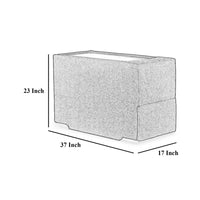 Meso Modular Console Side Table, Storage, Oyster Ivory Nuvella,37 Inch -BM332268