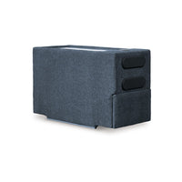 Meso Modular Console Side Table, Audio System Ink Blue Nuvella 37 Inch -BM332272