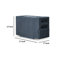 Meso Modular Console Side Table, Audio System Ink Blue Nuvella 37 Inch -BM332272