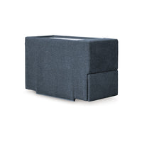 Meso Modular Console, Built In Storage, Ink Blue Nuvella, 37 Inch -BM332273