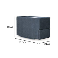 Meso Modular Console, Built In Storage, Ink Blue Nuvella, 37 Inch -BM332273