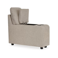 Elwie Modular Console Side Table, Storage, Brown Polyester 39 Inch -BM332296