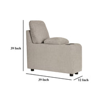 Elwie Modular Console Side Table, Storage, Brown Polyester 39 Inch -BM332296