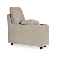 Elwie Modular Console Side Table, Storage, Brown Polyester 39 Inch -BM332296