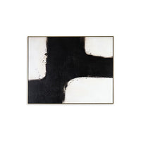 Leila Wall Art Decor, Black and White Minimalist Framed Canvas, 39x50 -BM332307