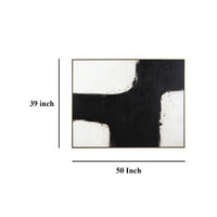 Leila Wall Art Decor, Black and White Minimalist Framed Canvas, 39x50 -BM332307