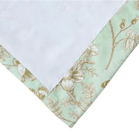 Vola 2 Panel Curtain Set, Light Mint Green Microfiber, Floral Pattern -BM332775