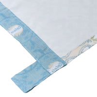 Ello 2 Panel Curtain Panel Set, Cotton White and Blue Geometric Print -BM332785