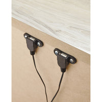 Simon Nightstand, Drawer and USB, Rustic Gray Laminate Whitewash -BM332854