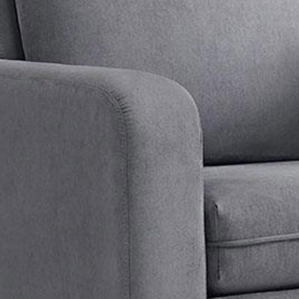 Sty Glider Swivel Accent Chair, Box Cushion Dark Gray, Metal Base -BM332974