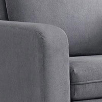 Sty Glider Swivel Accent Chair, Box Cushion Dark Gray, Metal Base -BM332974