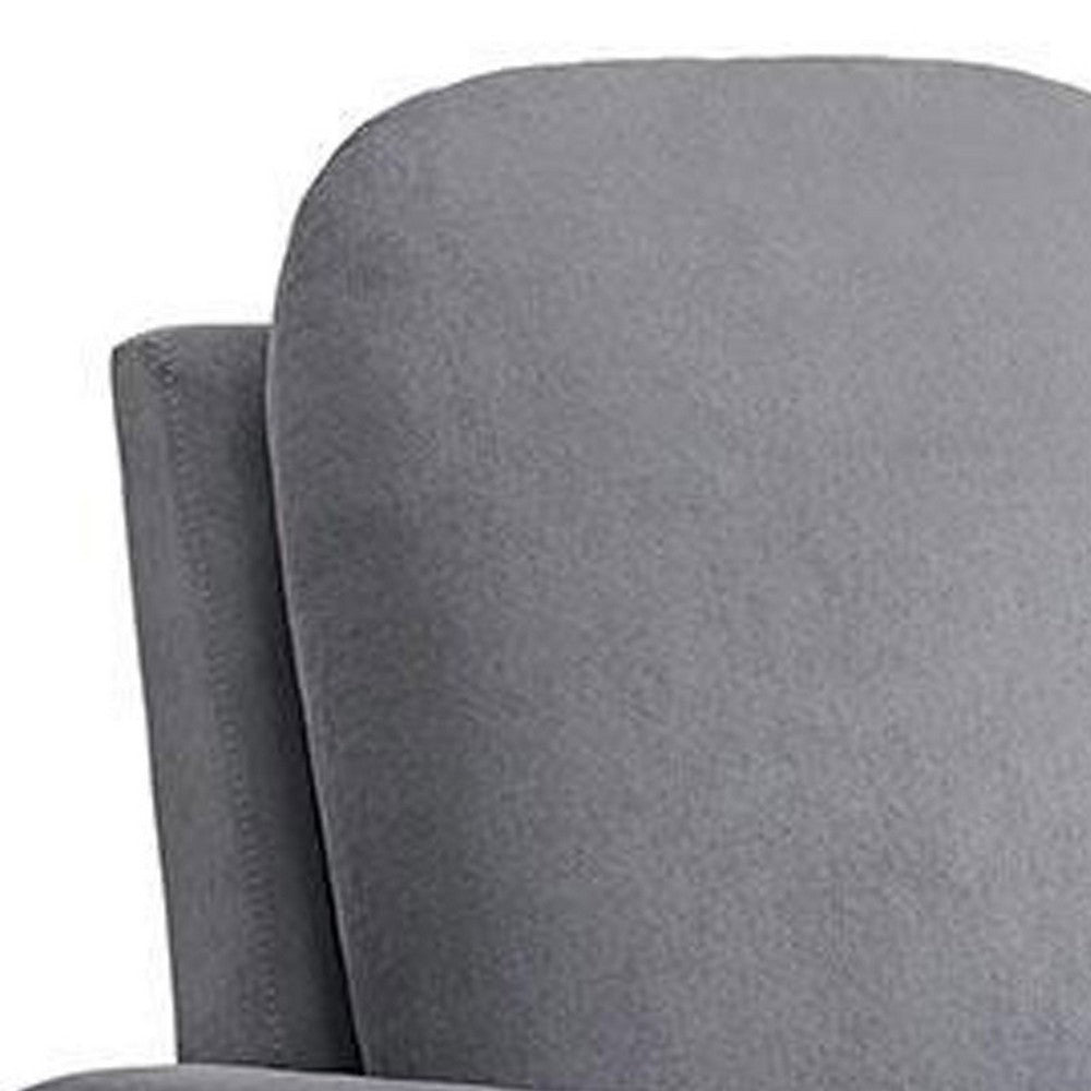 Sty Glider Swivel Accent Chair, Box Cushion Dark Gray, Metal Base -BM332974