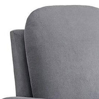 Sty Glider Swivel Accent Chair, Box Cushion Dark Gray, Metal Base -BM332974