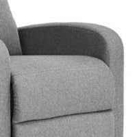 Rex Massage Manual Recliner Chair, Gray Faux Leather, Solid Hardwood -BM332981