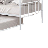Tes Daybed with Pull Out Trundle, Classic White Metal Open Frame -BM332991
