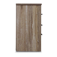 Lezz Nightstand, 2 Drawers, Rustic Contemporary Laminate Warm Gray -BM333023