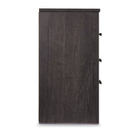 Brin Nightstand, 2 Drawers, Rustic Contemporary Laminate Charcoal Gray -BM333025