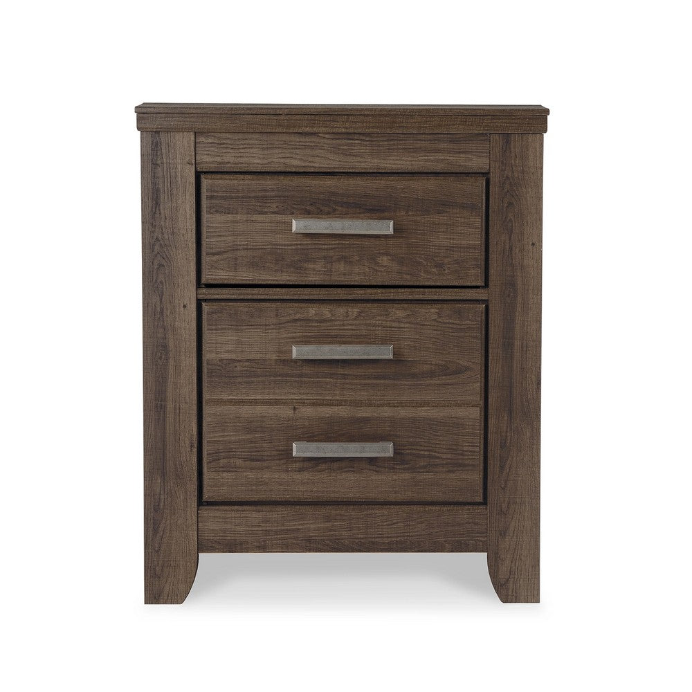 Rye Nightstand with 2 Drawers, Modern Classic Laminate Dark Brown -BM333028