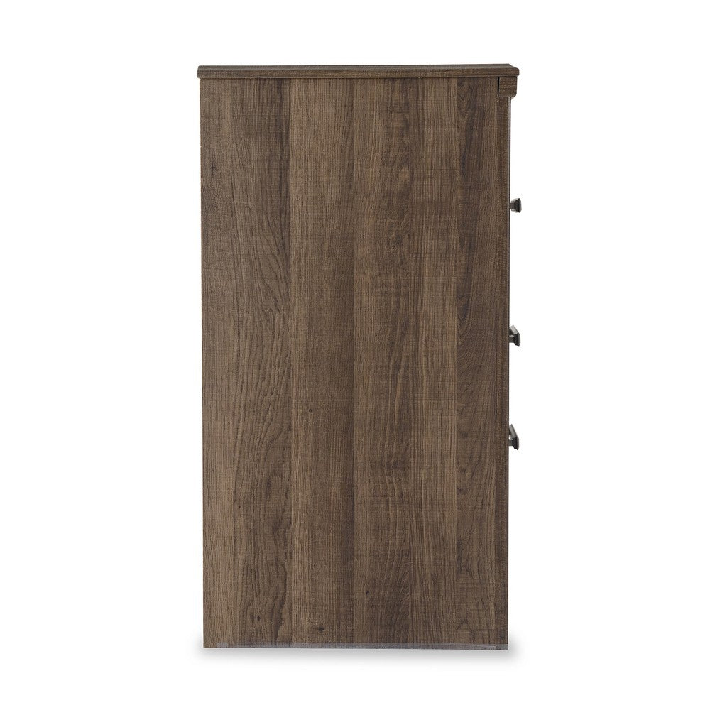 Rye Nightstand with 2 Drawers, Modern Classic Laminate Dark Brown -BM333028