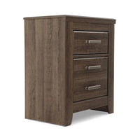 Rye Nightstand with 2 Drawers, Modern Classic Laminate Dark Brown -BM333028