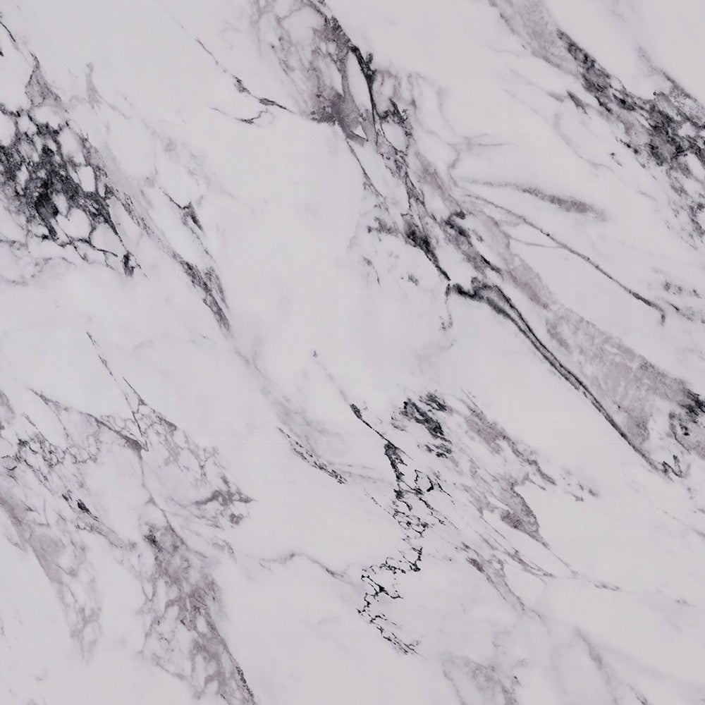 Ritzy End Table, White Marble Faux Stone Single Arch Design 12 Inch -BM333100