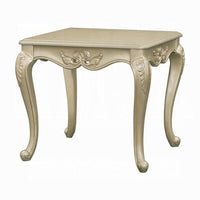 Bertha End Table, Ornate Carved Classical Champagne Gold, 28 Inch -BM333144