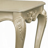 Bertha End Table, Ornate Carved Classical Champagne Gold, 28 Inch -BM333144
