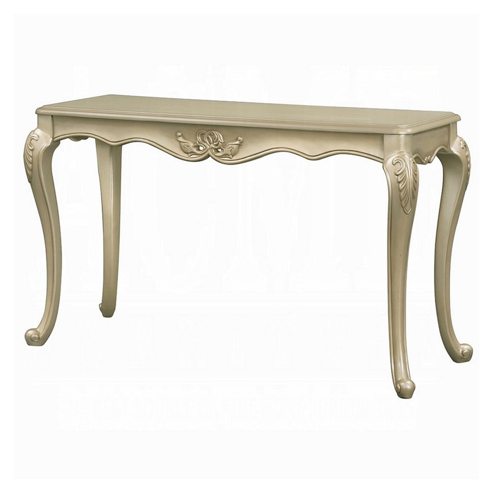 Bertha Sofa Table, Ornate Classic European Champagne Gold Wood 52 Inch -BM333145
