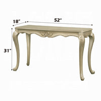 Bertha Sofa Table, Ornate Classic European Champagne Gold Wood 52 Inch -BM333145