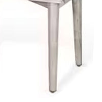 Amy Nightstand, 1 Drawer, Long Tapered Legs, Rustic Gray Mahogany Wood -BM333364