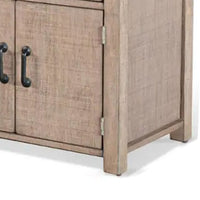 Desy Nightstand, Drawer and Door Cabinet, Light Brown Mahogany Wood -BM333366