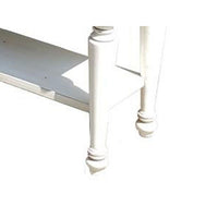 Orso Sofa Console Table, 2 Drawers, Off White and Dark Brown 54 Inch -BM333368