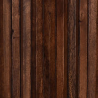 Ryx Side End Table, 12 Inch Round Black Marble Top, Acacia Wood Base -BM333393