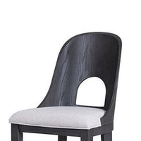 Zoko Counter Height Chair Set of 2, Curved Cut Out Back, Ash Gray Wood -BM333733